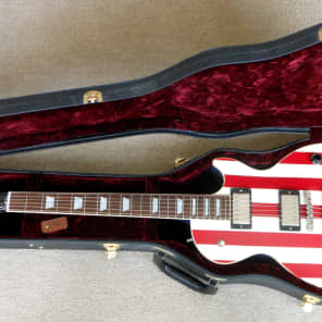 2001 Gibson Les Paul Stars & Stripes Red White Blue American Flag Electric Guitar & Case #17 image 23