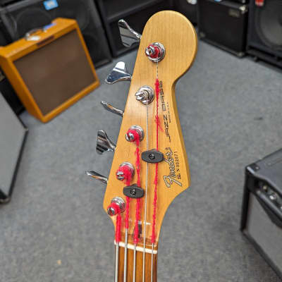 VINTAGE AS IS 1990 Fender Jazz Bass Plus V, Active / Passive Black image 5