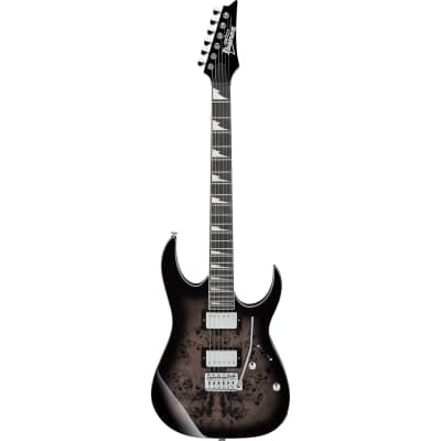 Ibanez GIO GRG220PA1BKB Guitar, Purpleheart Fretboard, Trans Brown Black Burst image 3