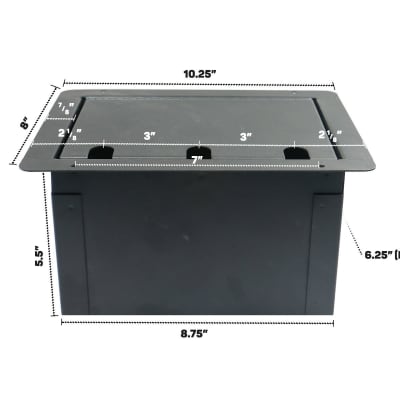 Elite Core FBL12+AC Recessed Floor Box With 12 XLRF + Duplex AC with Back Box image 3