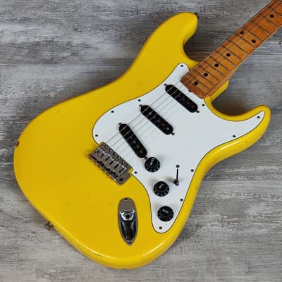 1970's Founder Japan Stratocaster (Graffiti Yellow) for sale