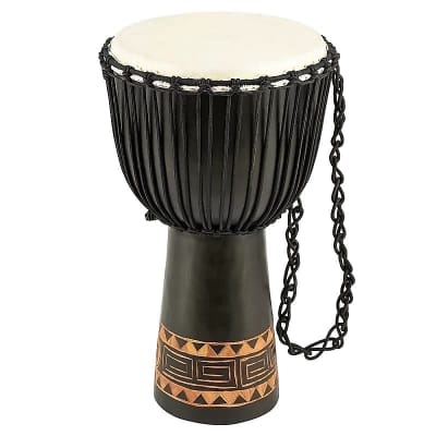 12 1/2 ROPE TUNED DJEMBE DARK WOOD | Reverb