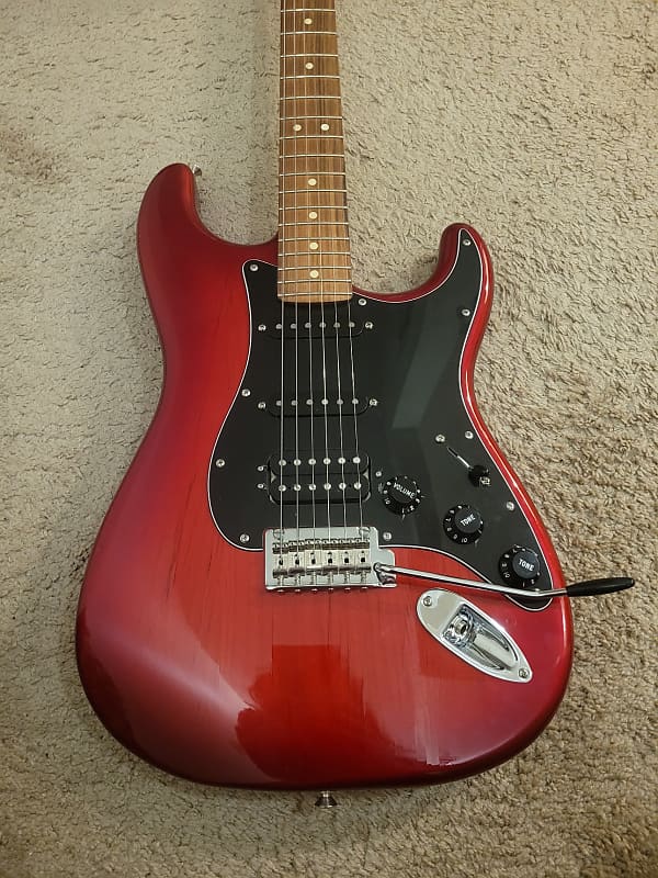 Fender FSR Limited Edition Standard Stratocaster HSS Candy Red Burst image 1