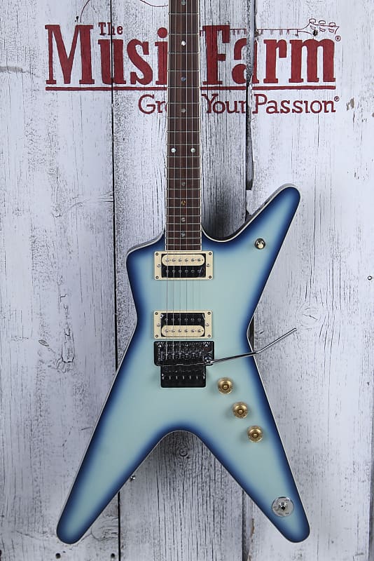 Dean ML 79 Electric Guitar Floyd Rose DMT Design HH Blue Burst Finish image 1