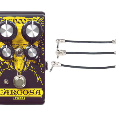 DOD Carcosa Analog Fuzz Pedal + Gator Patch Cable 3 Pack image 1
