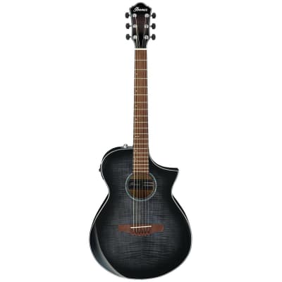 Ibanez AEWC400 Acoustic-Electric Guitar (Transparent Black Sunburst) image 2