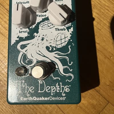 EarthQuaker Devices The Depths Optical Vibe Machine 2014 - 2017 - Teal / White Print for sale