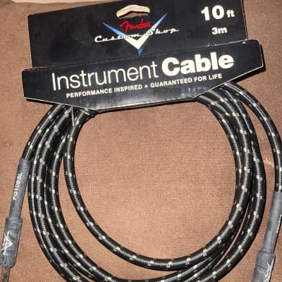 Fender Custom Shop Performance Series Cable, 10', Black 2016 | Reverb