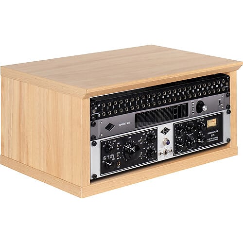 Gator Elite Furniture Series 4U Desktop Studio Rack in Natural Maple Matte Finish image 1