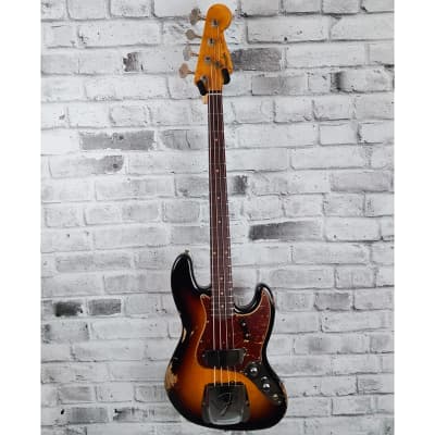 Fender Custom Shop 1961 Jazz Bass Heavy Relic, 3A Rosewood Fingerboard, 3-Color Sunburst image 1