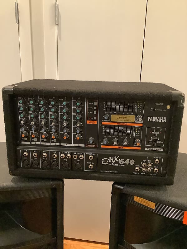 Yamaha emx640 black powered mixer/amplifier Reverb