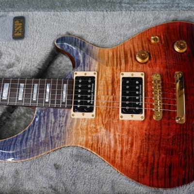 ESP Custom Shop Mystique Custom NT FM Blue Red Fade Burst 6-String Electric Guitar (NOS) w/ Case image 6