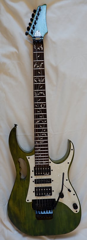 Ibanez JEM copy Green + Pearl White Scratch plate. | Reverb Australia