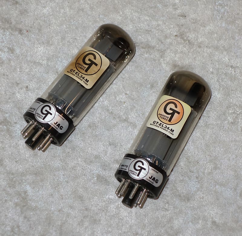 Duo of Groove Tubes GT EL34 GT-el34-M tubes (not matched, but tested)