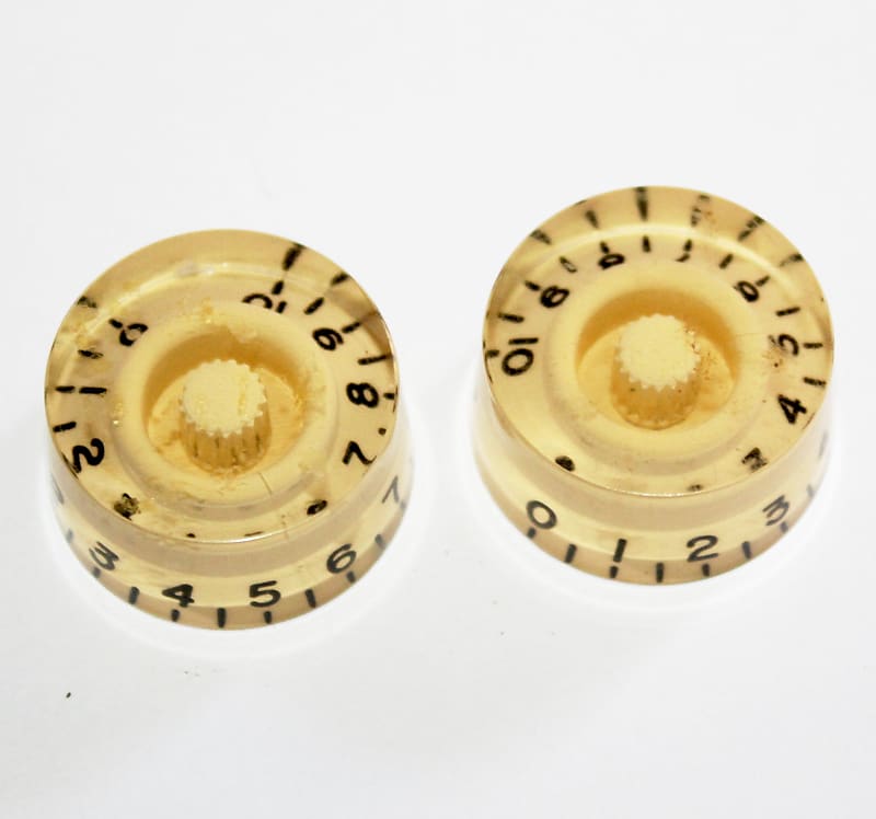 1990's Gibson Barrel Knobs Speed Knobs White / Cream Reverb