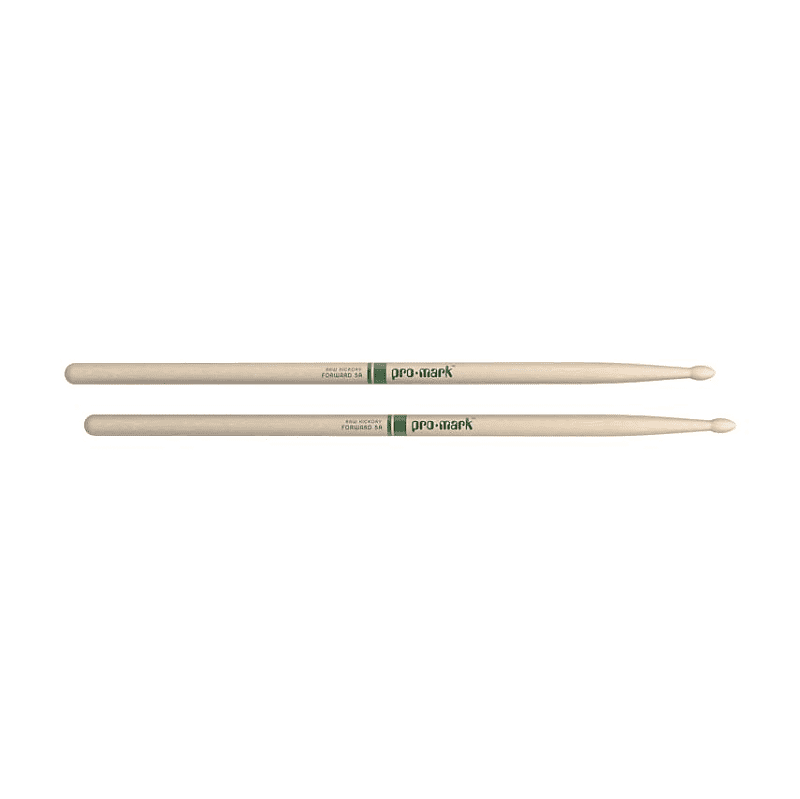 Promark Classic 5A Natural Hickory Wood Tip Drumstick image 1