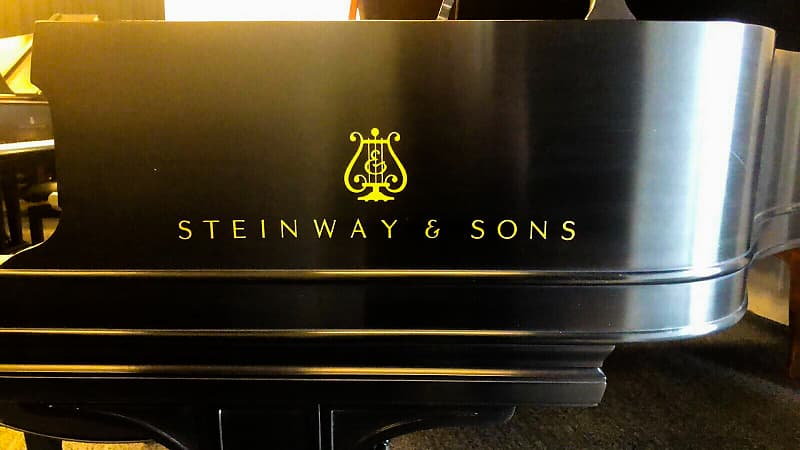 Steinway & Sons piano real brass side label - Sticker Decal (Old Stock) image 1