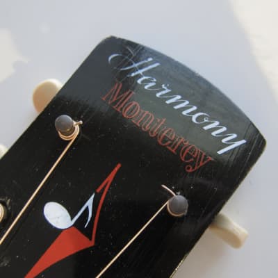 Harmony Monterey Archtop Acoustic Guitar All Original USA Circa-1959-Red Black Sunburst image 17