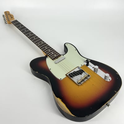 2014 Fender Custom Shop ’63 Telecaster Heavy Relic – 3 Tone Sunburst image 3