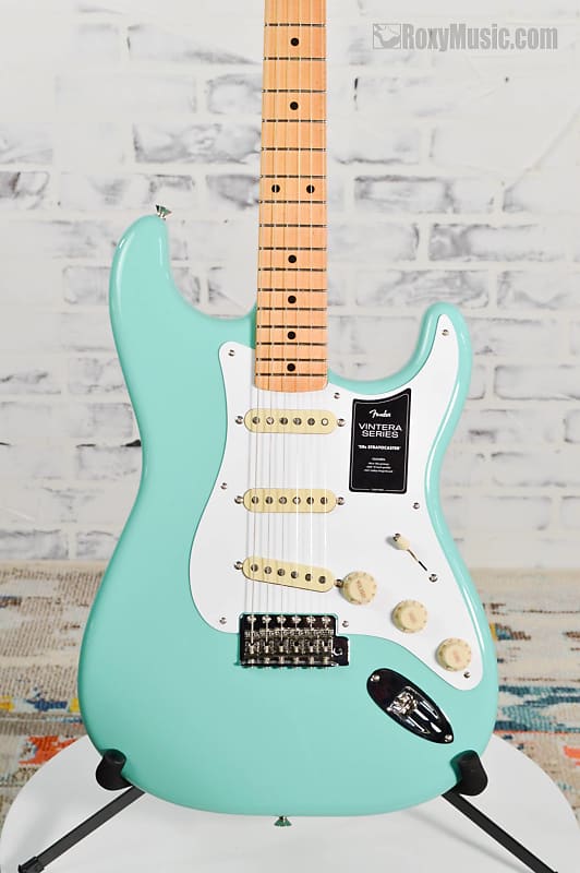 New Fender Vintera 50's Stratocaster Electric Guitar Seafoam Green w/Soft Case image 1