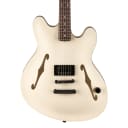 Fender Tom DeLonge Starcaster Electric Guitar, Satin Olympic White, Rosewood
