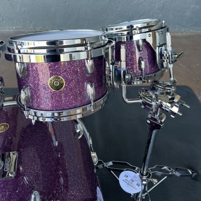 Gretsch USA Custom 6-Piece 8/10/12/14/16/22" Drum Set Kit in Purple Glass image 6