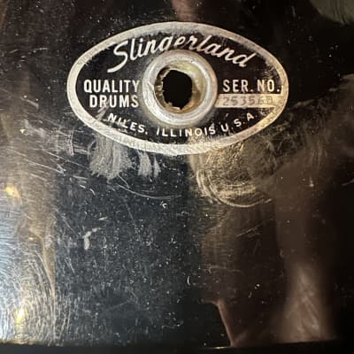 Slingerland Bass Drum 14"x24" 1970s - Gloss Black image 2