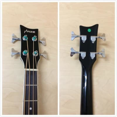 4-String Electric-Acoustic Bass Guitar,EQ,Black+Bag 3/4 Size Haze FB-711 BCEQ/BK image 13