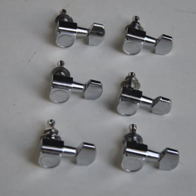 6 In-Line PING Guitar Tuners Chrome Fender Stratocaster Telecaster Strat/Tele image 6