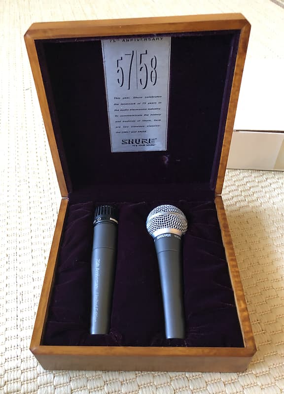 SHURE 75th Anniversary SM57 & SM58 Collector Set in LTD ED Box