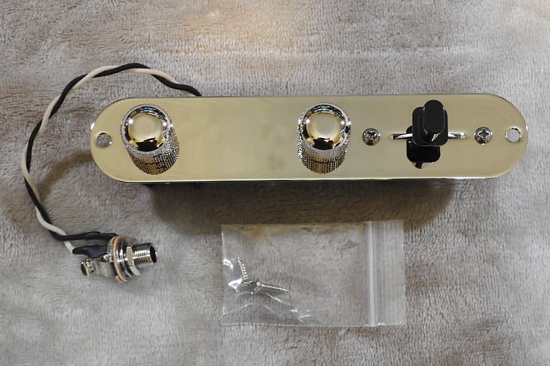 Loaded Pre Wired 3 Pickup 7 Way Telecaster Nickel Control Plate With Kluson Nickel Control Plate, Gotoh Nickel Dome Knobs, CRL 5 Way Switch, Russian Paper In Oil .047uF Tone Cap, CTS Vol Pot, CTS Push/Pull Tone Pot, Pure Tone Jack, and Gavitt Cloth Wire! image 1