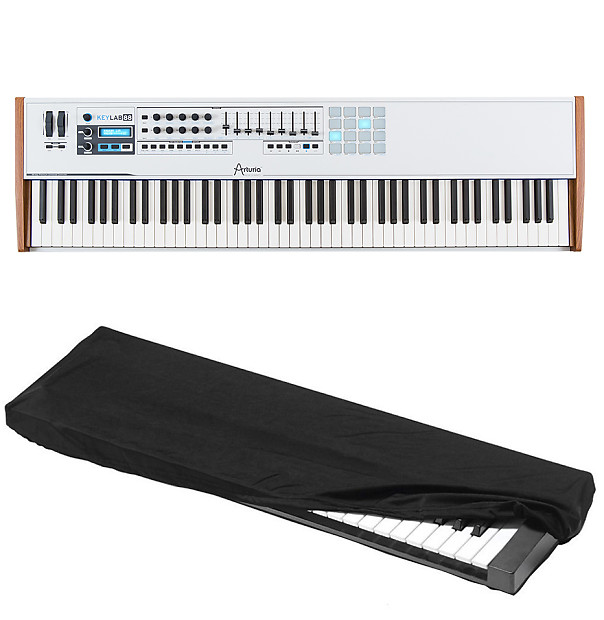 Arturia Keylab 88 MIDI/USB Keyboard Controller-BLK W/ Kaces KKC-LG keyboard cover image 1