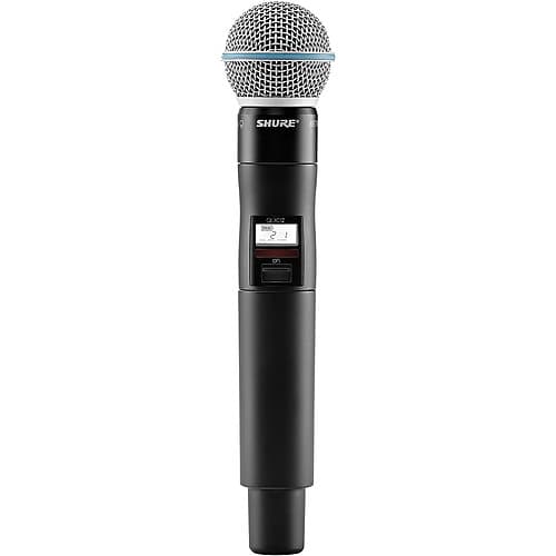 Shure QLXD2/B58A Digital Handheld Wireless Microphone Transmitter with Beta 58A Capsule (G50) image 1