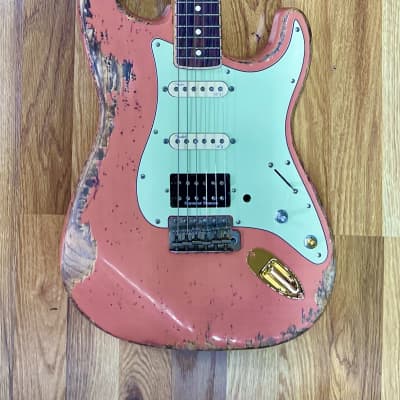 Heavy Relic Fender Stratocaster Build  - Pink - Dream Guitar image 3