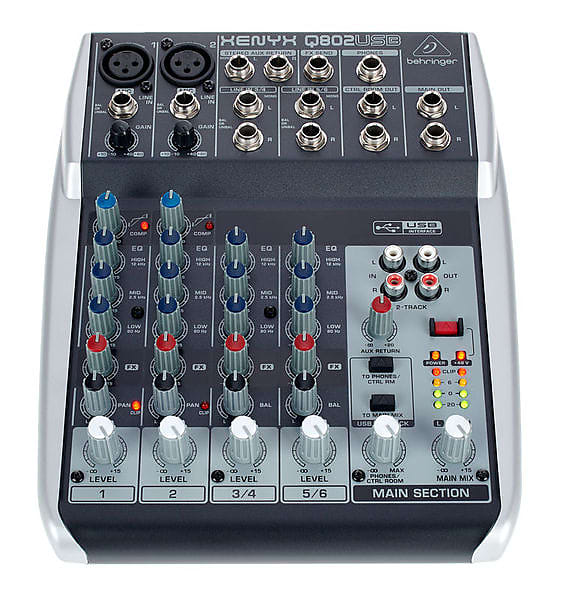 Behringer Xenyx Q802USB 8-Input Mixer with USB | Reverb