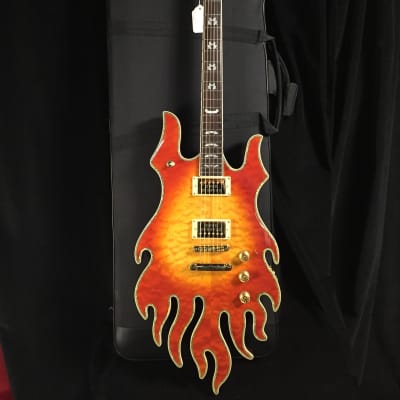 Minarik Inferno Flame-Shaped Solid-Body Electric Guitar w/ Case