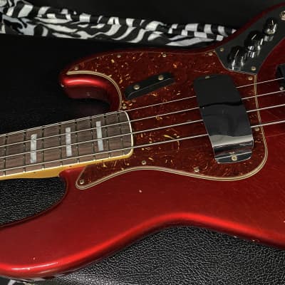UNPLAYED! 2023 Fender Custom Shop Dealer Event #186 LIMITED EDITION '66 JAZZ BASS - JOURNEYMAN RELIC - AGED CANDY APPLE RED - Authorized Dealer - 9.4lbs - G01794 - SAVE BIG! image 7