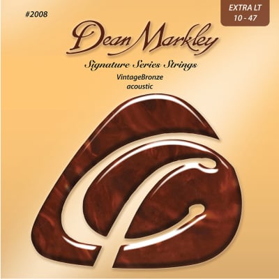 Dean Markley Vintage Bronze Extra Light 10-47 Acoustic Strings Set for sale