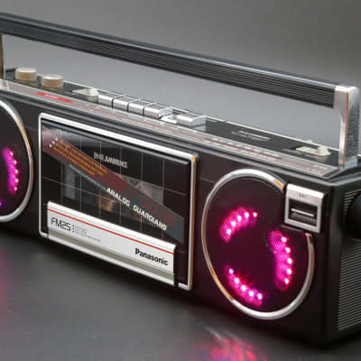 1985 Panasonic RX-FM25 Boombox, upgraded with Bluetooth, Rechargeable Battery and an LED Music Visualizer image 12