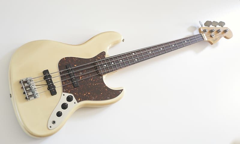 Fender Japan Jazz Bass 1986 Yellow White | Reverb