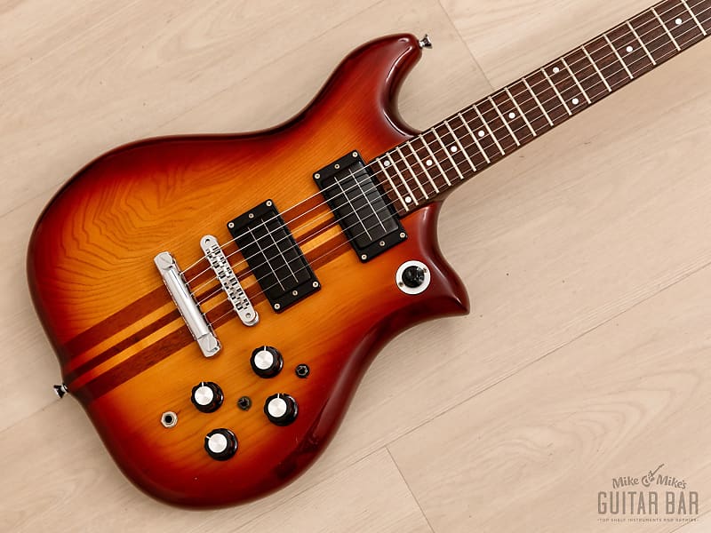 1980s Kawai F-III Vintage Neck Through Guitar Sunburst w/ Case & Active Electronics, Japan image 1