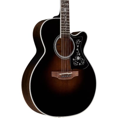 Takamine EF450C Thermal Top Acoustic-Electric Guitar Black Sunburst image 4