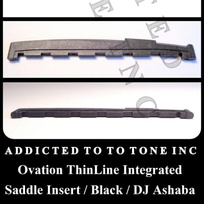 Ovation Acoustic Guitar Thinline Pickup Integrated Saddle Insert / BLACK  ( D J Ashaba / Idea ) image 8