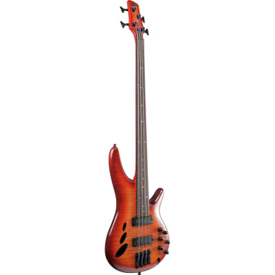 Mint Ibanez SRD900F SR Bass Workshop Fretless Bass, Brown Topaz Burst Low Gloss image 3