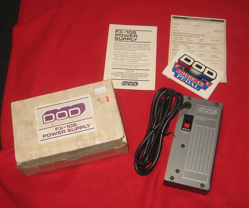 vintage DOD FX105 Power Supply w/ original box, Reverb