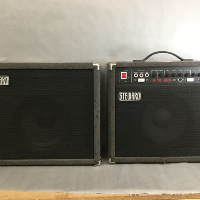 Vintage Session Steward SG 2100 Stereo Combo Amplifier and Speaker Gray image 1