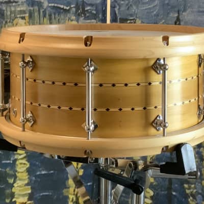 Craviotto  6.5x14" Solid Poplar Snare Drum - Double Inlay Signed shell 2012 image 4
