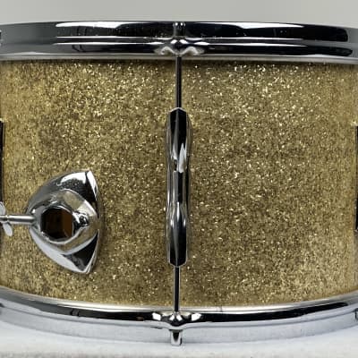 Premier 18/12/14/14/5x14" 1960's VIDEO Vintage "C58" Gold Sparkle Drum Set - Owned by Charlie Persip image 18