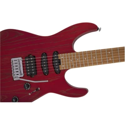 Charvel Pro-Mod DK24 HSS 2PT CM Ash Electric Guitar, Caramelized Maple Fingerboard, Red Ash image 15
