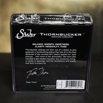 SUHR Thornbucker PAF Neck Rhythm Humbucker Pickup Black 50mm - Pete Thorn Signature Model image 2
